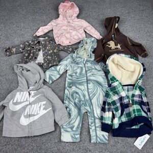 Baby Girl 6 Months Jackets Lot Of 6 Nike Gap Daisy Fuentes Fleece 6M Winter Coat